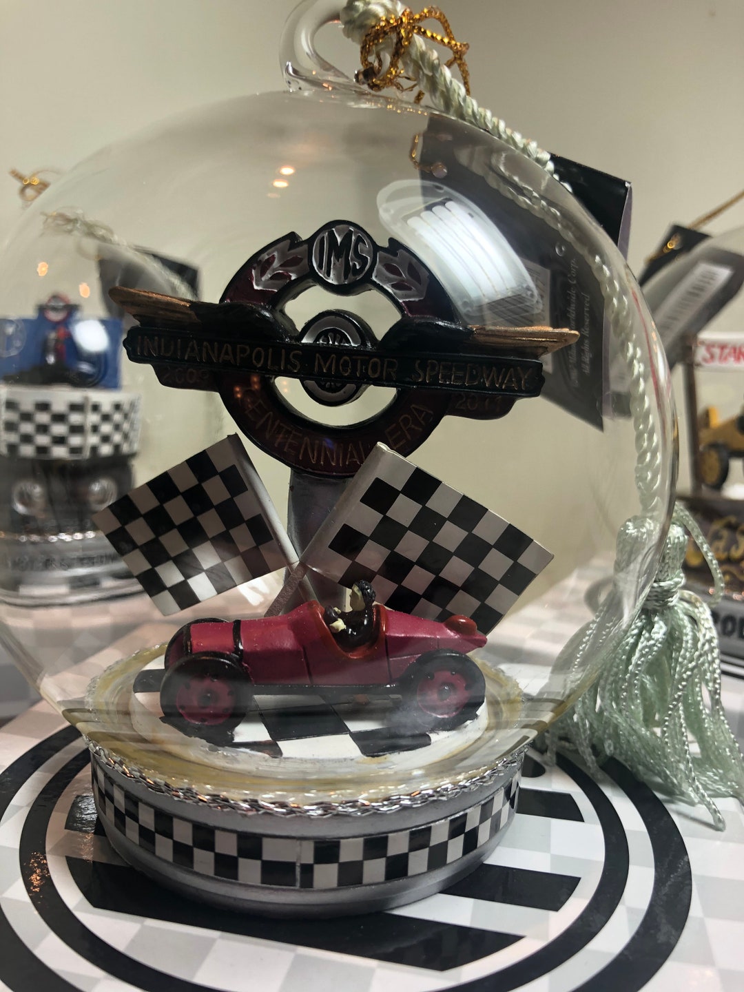 Christmas Ornament Indianapolis 500 by Flavia Milano Memory Globe 100
