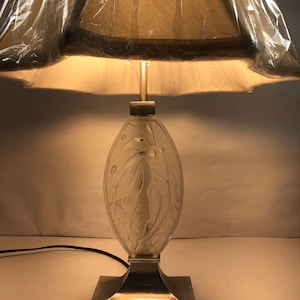 ○激レア LALIQUE Mésanges ラリック クリスタル テーブルランプ ○激レア LALIQUE Mésanges ラリック クリスタル テーブルランプ