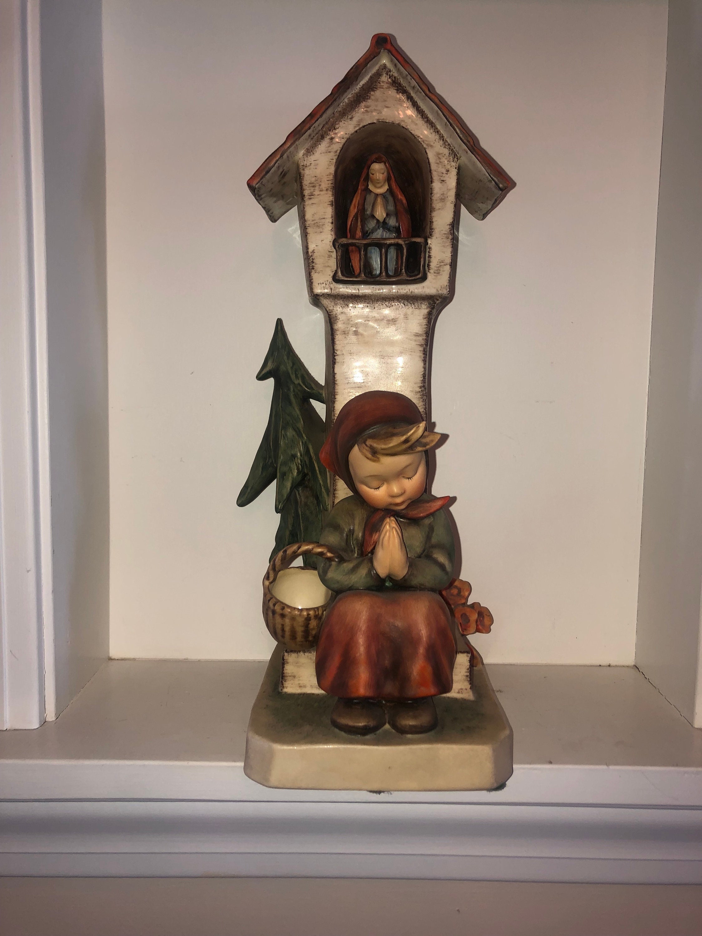 LARGE Goebel Hummel adoration Collectible Figurine 23/1 TMK3 Children  Praying to Virgin May and Baby Jesus CUTE Collectible Gift 