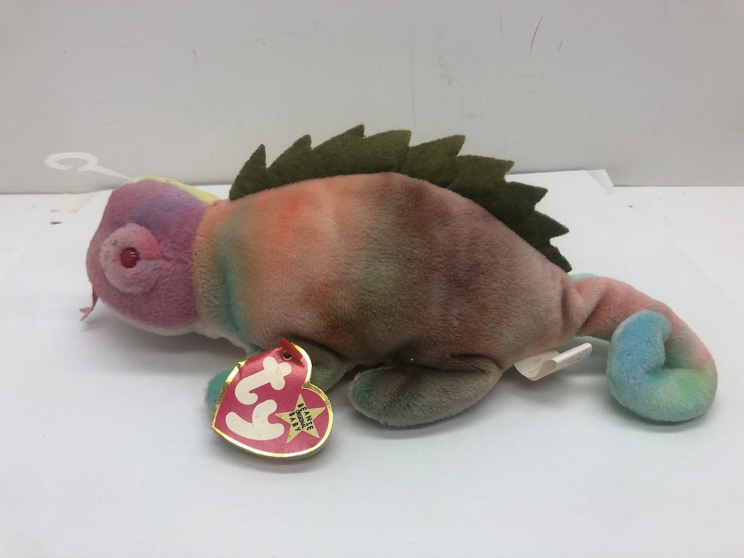 Vintage Iggy the Iguana Beanie Baby Has Been Kept in Ziplock Bag Since