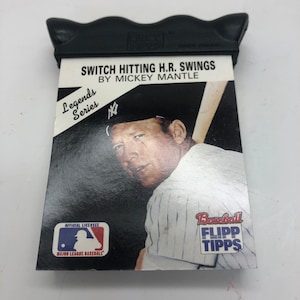 Mickey Mantle Baseball Flipp Tipps, Flip Book, Flicker Book, Kineograph, Teaches Switch Hitting Gresat Gift