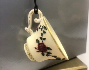 Teacup Christmas Ornament by Willits designs vintage 1990’s tea party 1” new in box