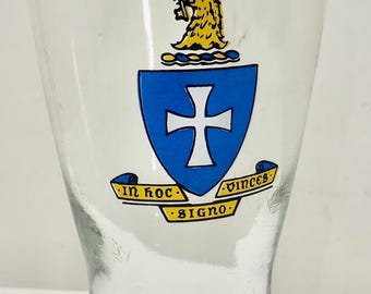 Sigma Chi fraternity pilsner beer glass, pre-owned, hand wash