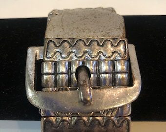 Vintage Italian 925 Sterling Silver Belt Buckle Bracelet