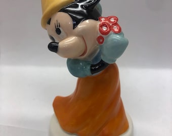 Figura de porcelana vintage de Minnie Mouse de Goebel, Alemania Occidental, Walt Disney
