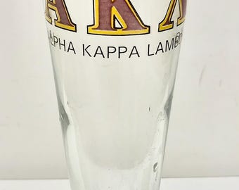 Alpha Kappa Lambda fraternity stemmed beer glass
