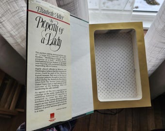 Hollow book safe. The Property of a Lady. Magnetic closure. Elizabeth Adler.