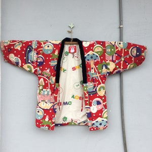 vintage reversible kimono hanten warm padded size M-L