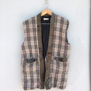hanten checkered vest size M-L