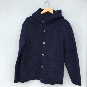 japanese brand wool knitted hoody jacket