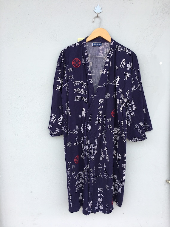 kimono japanese traditional cardigan indigo hippar
