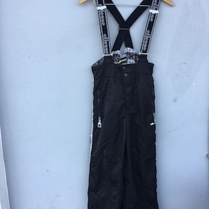 vintage womens ellesse overall snowboard ski pants black waist 26 inches