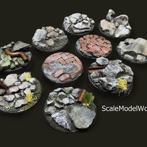 Urban Rubble Bases 32mm For War Gaming&Role Playing (Unpainted)