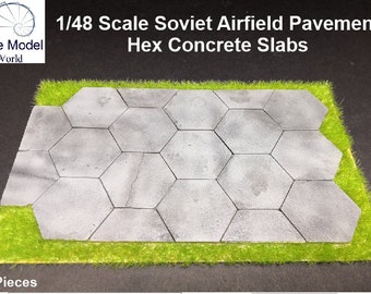 1/48 Dalles de béton hexagonales de la chaussée de l’aérodrome soviétique