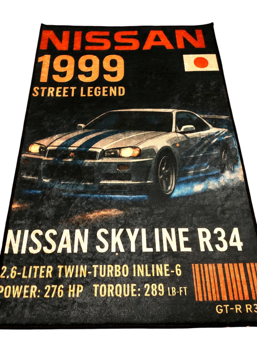 Nissan Gt R Rug Nissan Skyline R34 GT-R Rug: Fast & Furious Car Decor (60x90 Cm) - Etsy