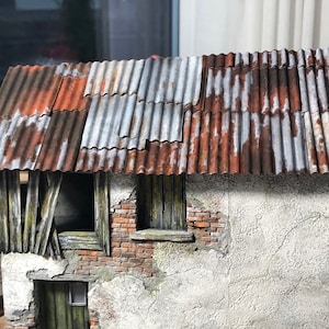 Corrugated Aluminum Sheets 8 Pieces 7,3X3,4 cm