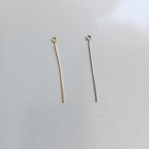40 mm Gold or Silver Stainless Steel Flat Head Pins – Jewelry Making Supplies