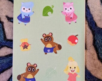 Animal Crossing sticker sheet