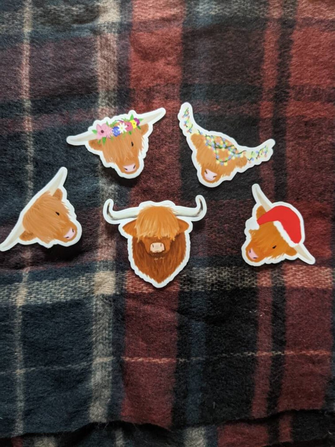 Highland Cow Stickers Etsy