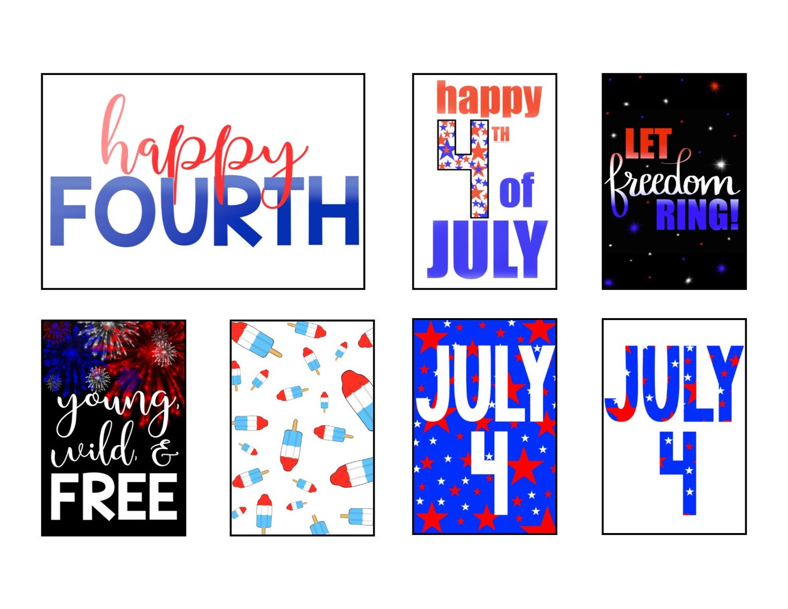 Fourth Of July Prints 8x10 Etsy