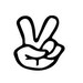 Peace Sign hand outline laptop cup decal SVG Digital Download Cuttable Files Cricut Silhouette