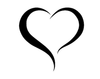 Open heart svg | Etsy