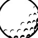Golf ball outline laptop cup decal SVG Digital Download Cuttable Files Cricut Silhouette