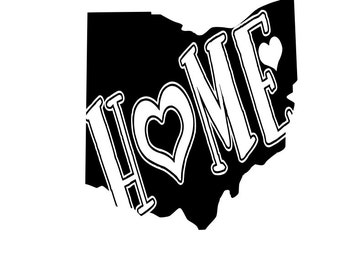 Download State of Ohio OH outline laptop cup decal SVG Digital Download | Etsy