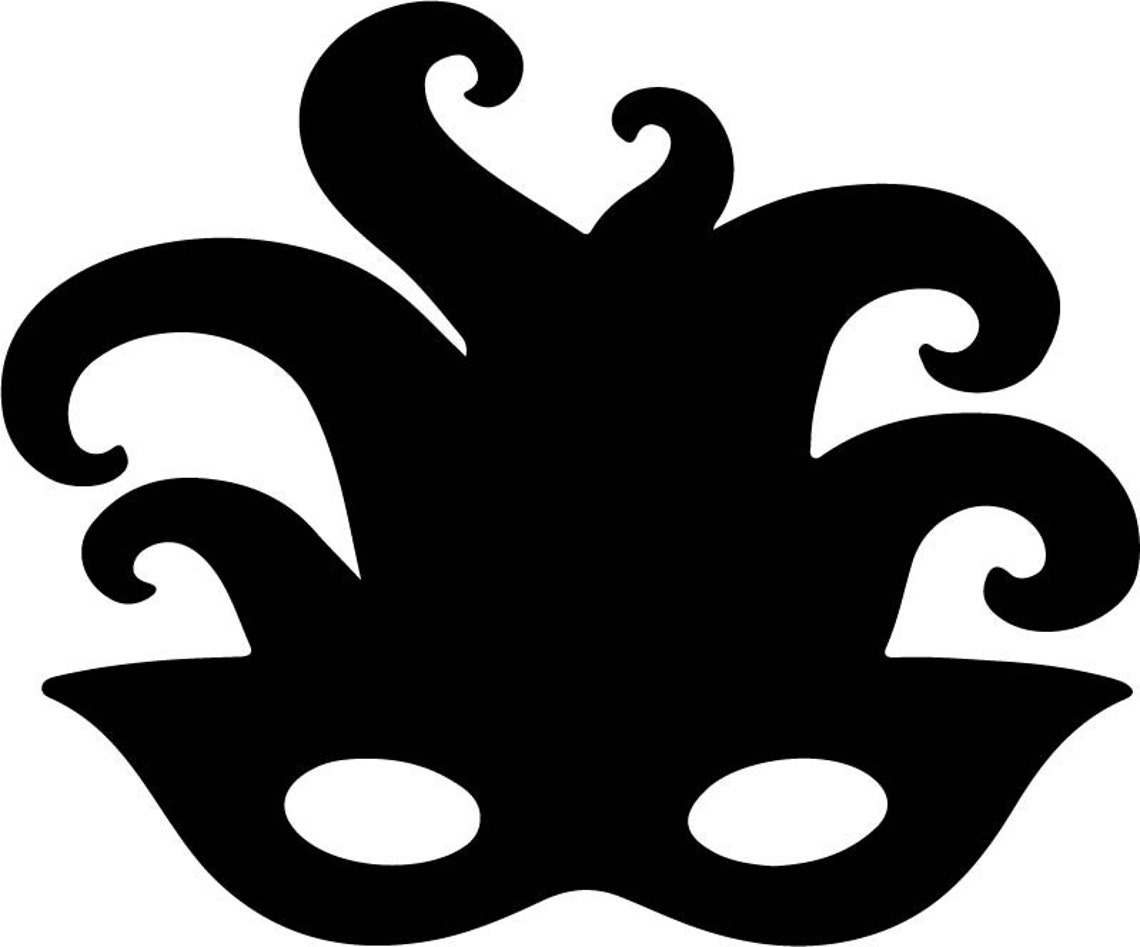 Mardi Gras Mask Svg Outline Laptop Cup Decal SVG Digital - Etsy