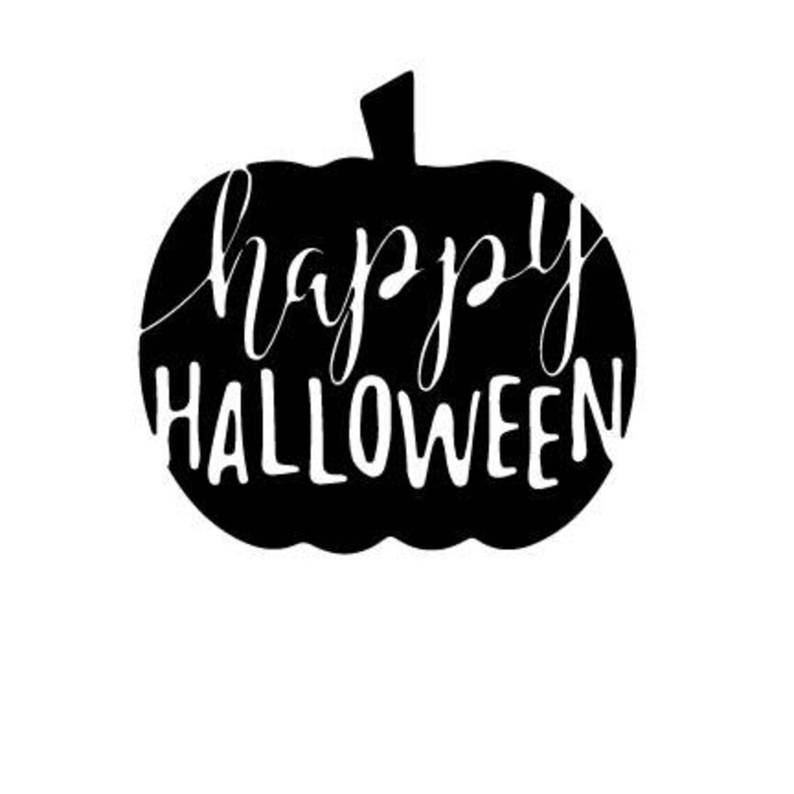 Happy Halloween logo outline SVG Digital Download Cuttable | Etsy