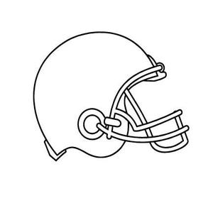 Football helmet outline laptop cup decal  SVG Digital Download Cuttable Files Cricut Silhouette