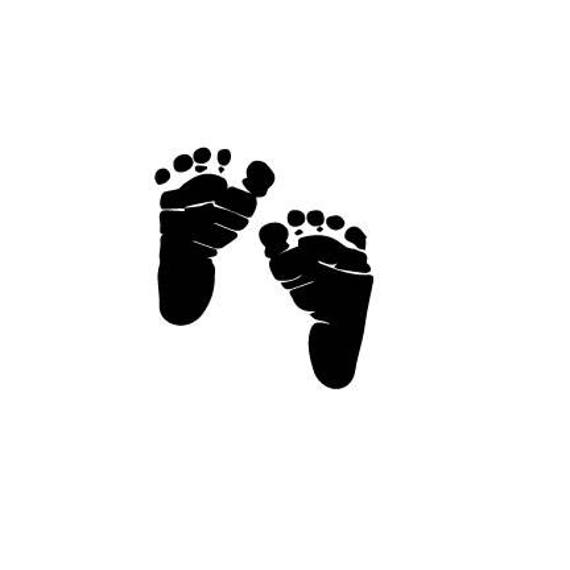 Baby Footprints Outline Laptop Cup Decal Svg Digital Download Etsy