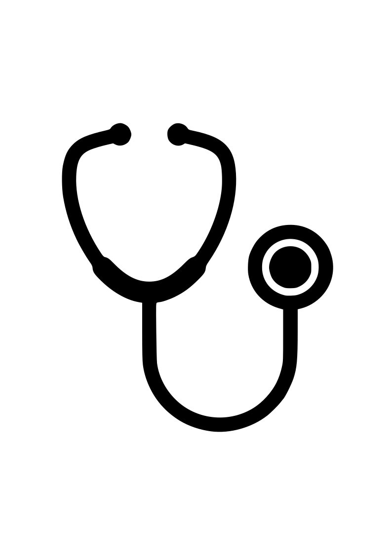 Download Stethoscope svg shape outline laptop cup decal SVG Digital ...