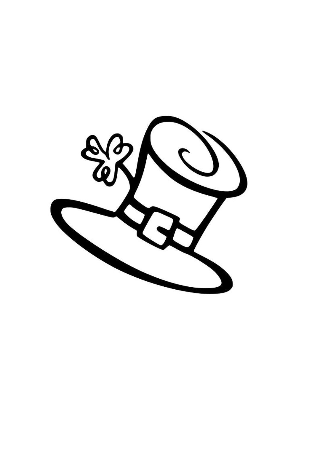 Leprechaun Hat Clipart Black And White