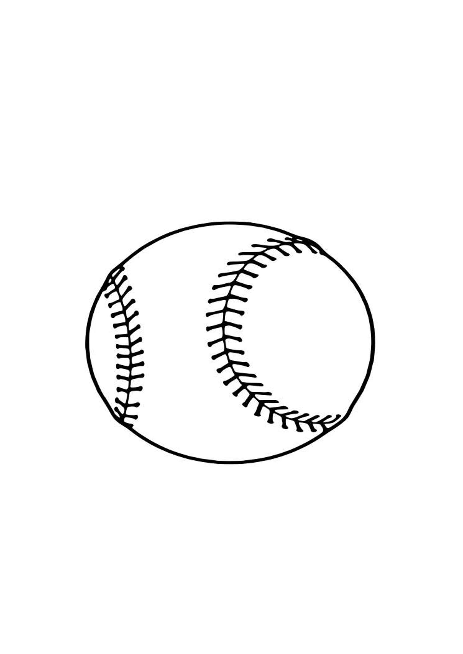 SOFTBALL Outline SVG Digital Download Cuttable Files Cricut Etsy