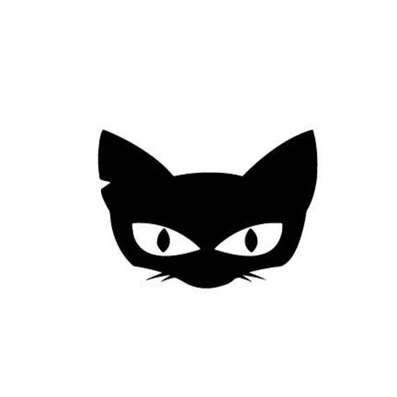 Halloween black cat SVG logo outline laptop cup decal SVG ...