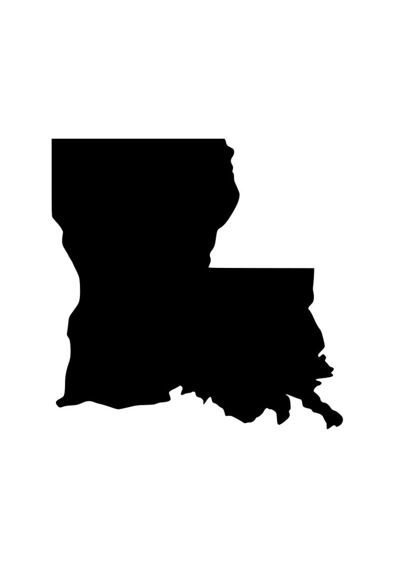 State of LA Louisiana outline laptop cup decal SVG Digital | Etsy