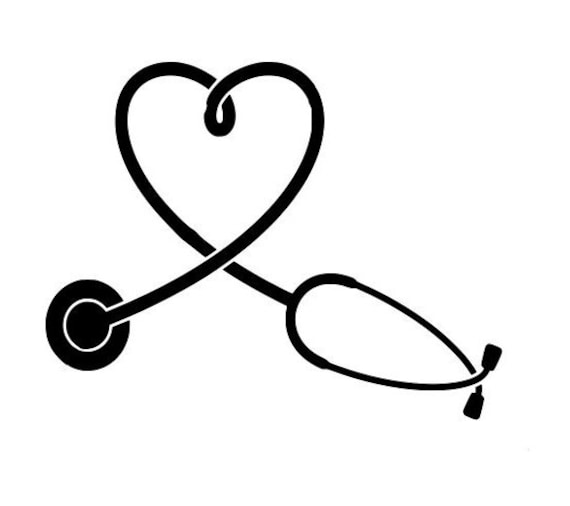 Download Stethoscope svg heart shape outline laptop cup decal SVG ...