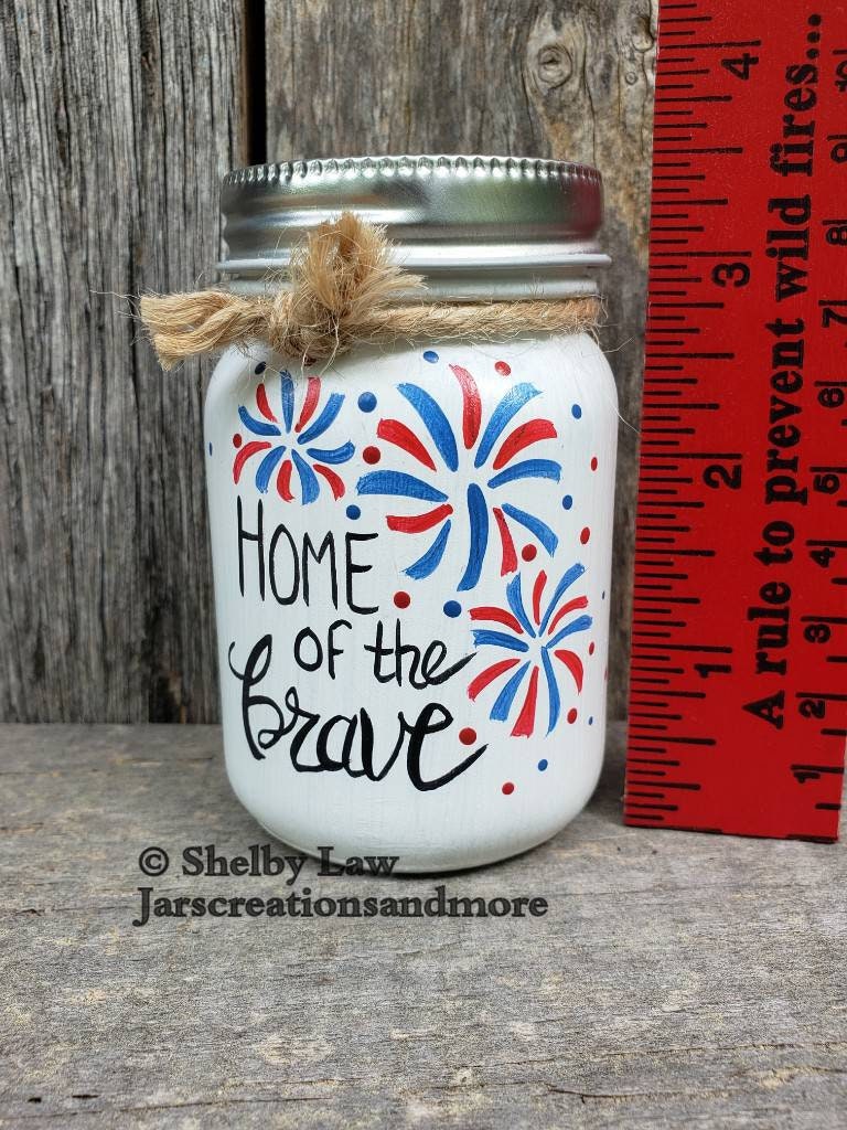 Choose Your Icon Personalized Patriotic Frosted Mason Jar Glass