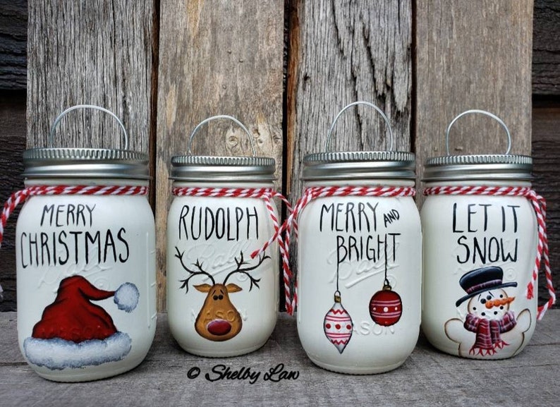 Mini Ball Mason Jar Christmas Ornaments - Etsy Canada