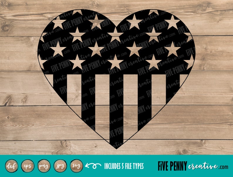 Heart Flag SVG PNG EPS Cricut Silhouette cut file | Etsy