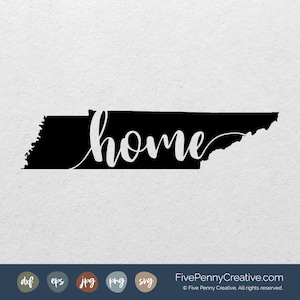 Tennessee Home State (SVG, PNG, EPS, Cricut, silhouet, snijbestand, vectorbestand) | Ik hou van Tennessee | Go Vols | Tennessee Pride | Rotsachtige top