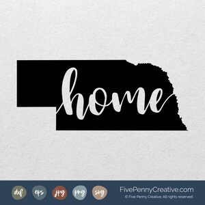 Nebraska Cursive Script Nebraska Home State (SVG, PNG, EPS, Cricut, Silhouette, Cutting File ...