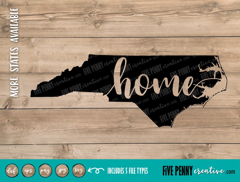 Download North Carolina Home State SVG PNG EPS Cricut Silhouette | Etsy