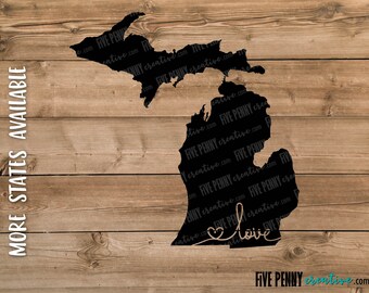 Download Michigan Home State SVG PNG EPS Cricut Silhouette