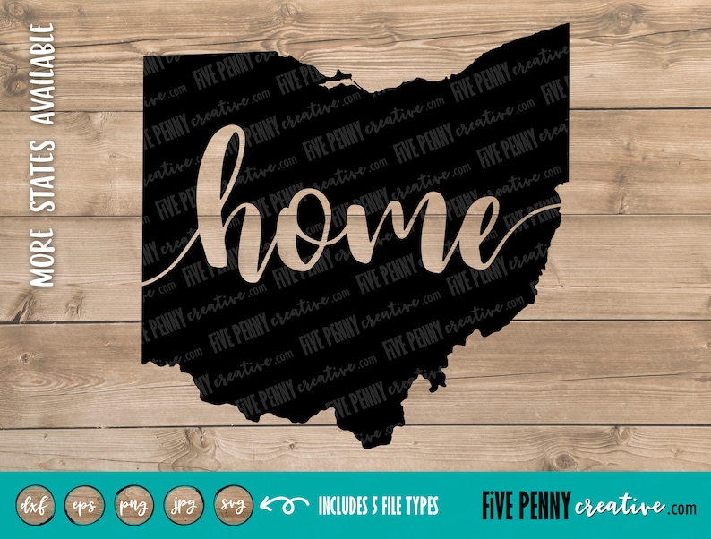 Download Ohio Home State SVG PNG EPS Cricut Silhouette cutting | Etsy