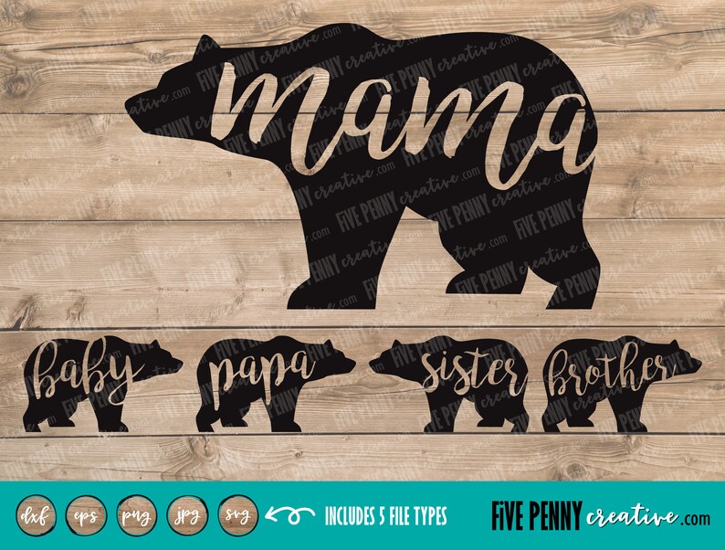 Download Bear Family SVG Bundle Mama Bear Cricut Baby Bear EPS Papa ...