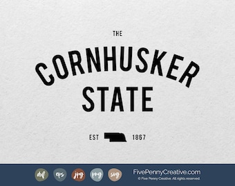 Cornhusker State SVG: Nebraska Pride, Go Huskers (digitale bestanden)