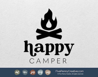 Happy Camper SVG: Outdoor Adventure Design (Digital Download)