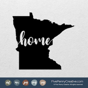 Heimatstaat Minnesota (SVG, PNG, EPS, Cricut, Silhouette, Schneidedatei, Vektordatei) | Minnesota Liebe | Süßes Minnesota | Zwillingsstädte